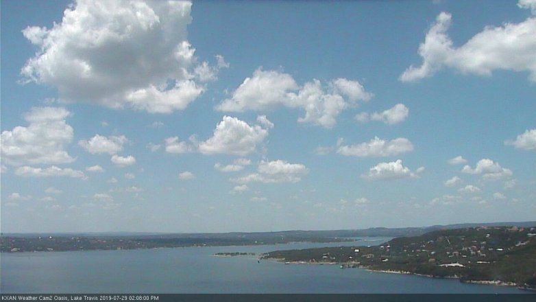 Lake Travis webcam, July 29, 2019 1:10 PM CT