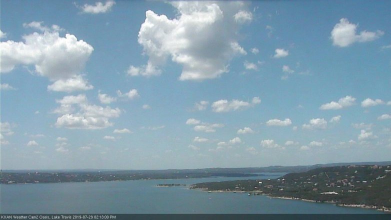 Lake Travis webcam, July 29, 2019 1:15 PM CT