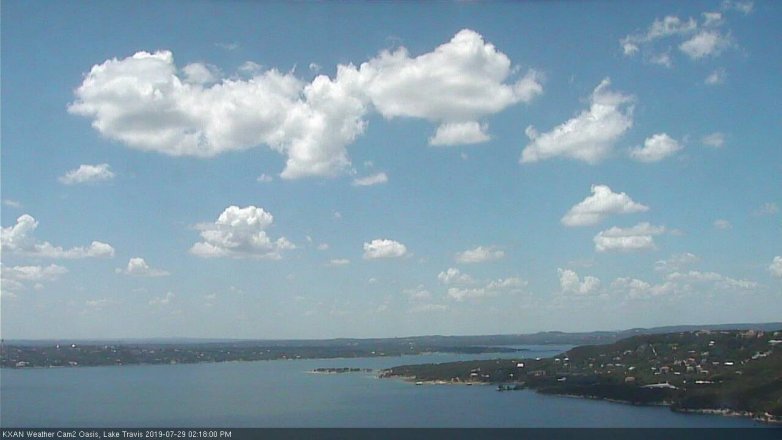 Lake Travis webcam, July 29, 2019 1:20 PM CT