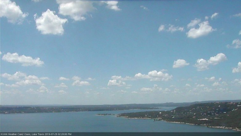 Lake Travis webcam, July 29, 2019 1:30 PM CT