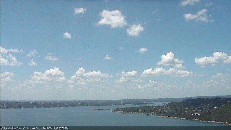 Lake Travis webcam, July 29, 2019 1:35 PM CT