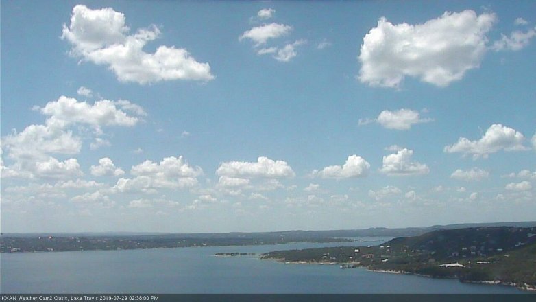 Lake Travis webcam, July 29, 2019 1:40 PM CT