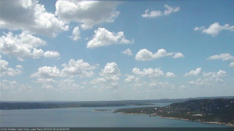 Lake Travis webcam, July 29, 2019 1:50 PM CT