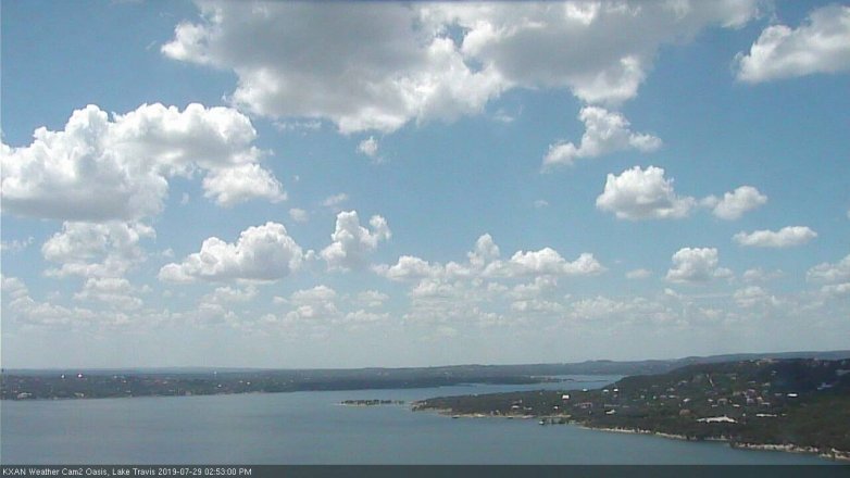 Lake Travis webcam, July 29, 2019 1:55 PM CT