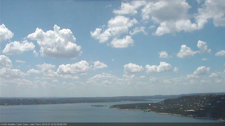 Lake Travis webcam, July 29, 2019 2:00 PM CT