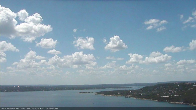 Lake Travis webcam, July 29, 2019 2:05 PM CT