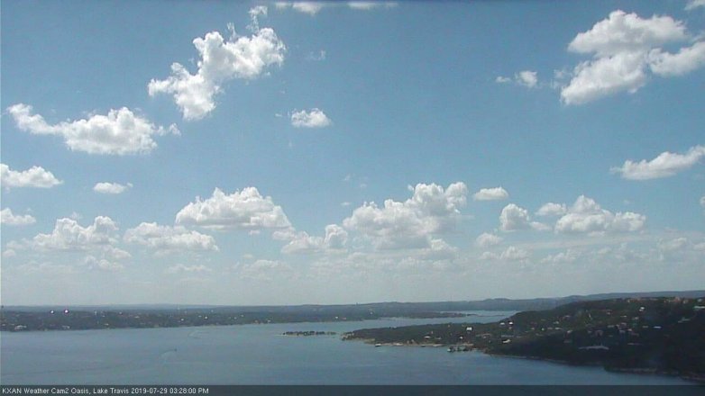 Lake Travis webcam, July 29, 2019 2:30 PM CT