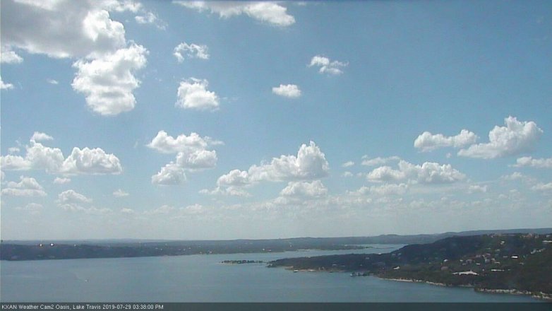 Lake Travis webcam, July 29, 2019 2:40 PM CT