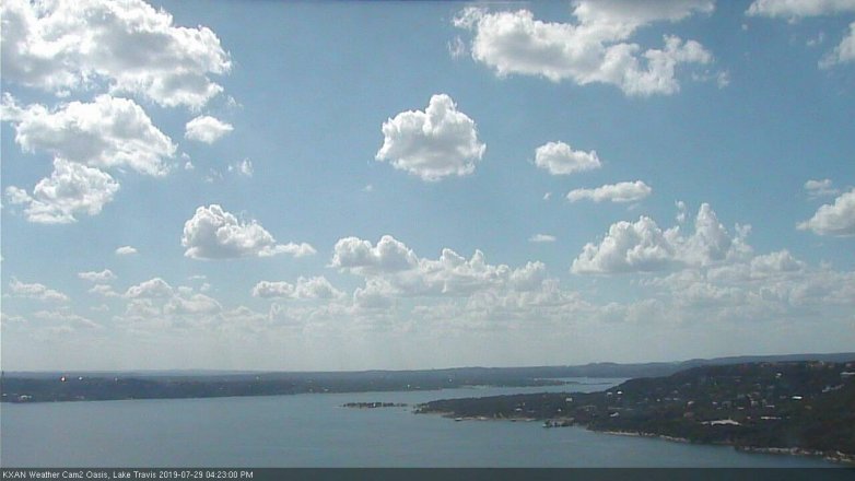 Lake Travis webcam, July 29, 2019 3:25 PM CT