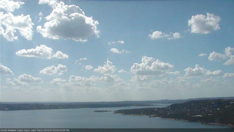 Lake Travis webcam, July 29, 2019 3:35 PM CT
