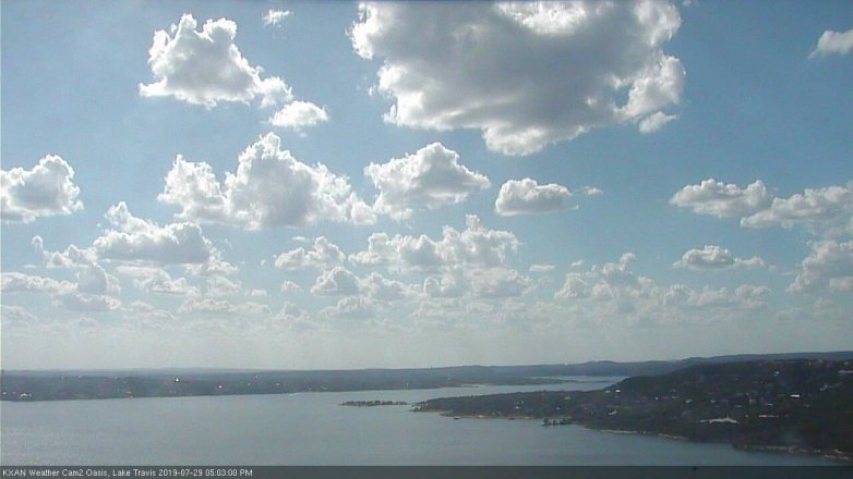 Lake Travis webcam, July 29, 2019 4:05 PM CT