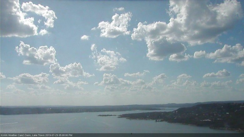 Lake Travis webcam, July 29, 2019 4:10 PM CT