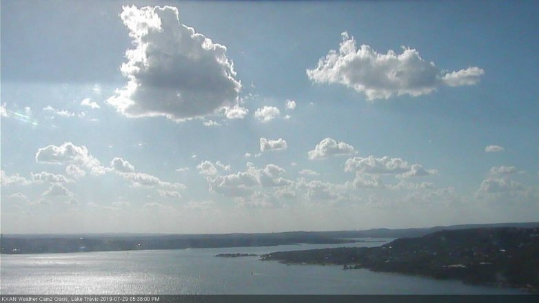 Lake Travis webcam, July 29, 2019 4:40 PM CT