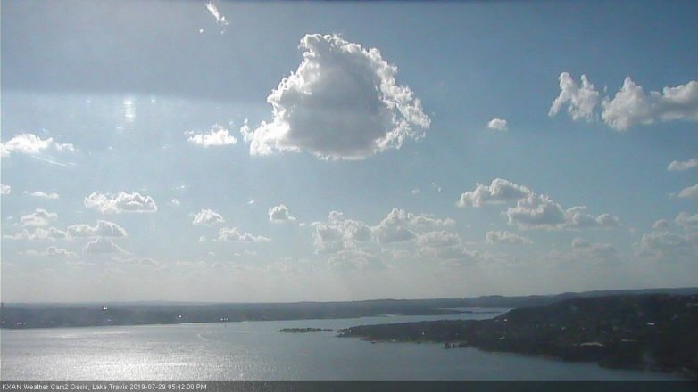 Lake Travis webcam, July 29, 2019 4:45 PM CT