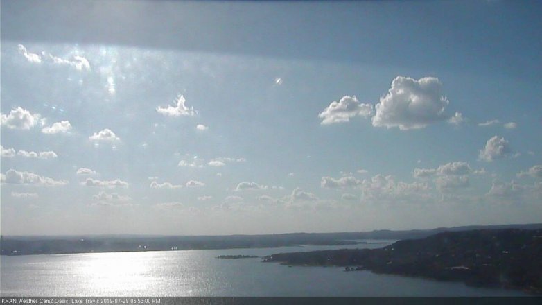 Lake Travis webcam, July 29, 2019 4:55 PM CT
