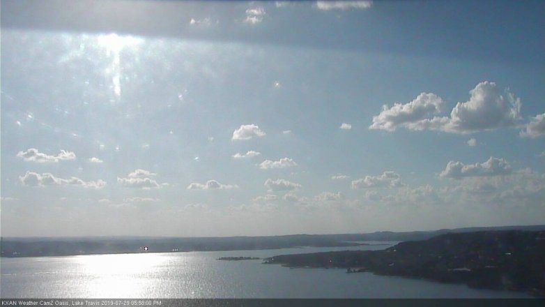 Lake Travis webcam, July 29, 2019 5:00 PM CT