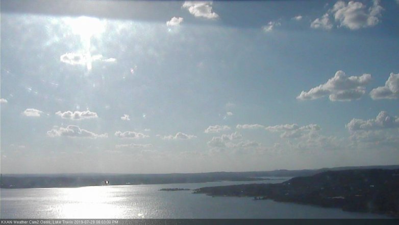 Lake Travis webcam, July 29, 2019 5:05 PM CT