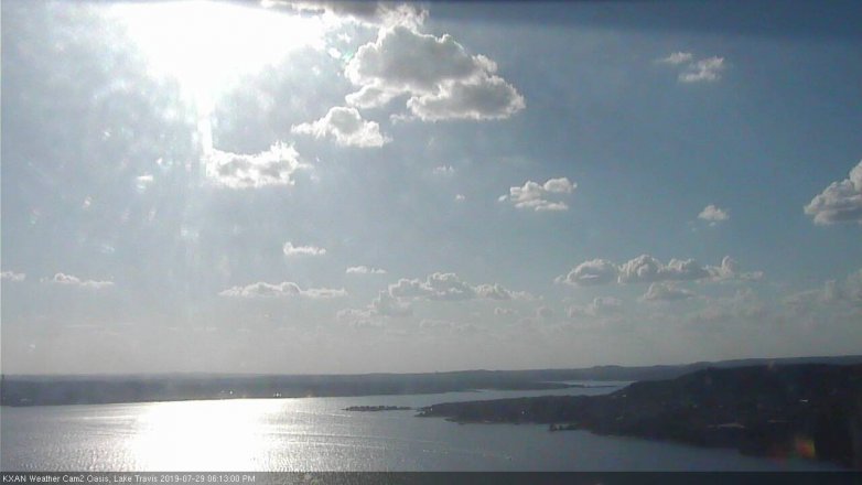 Lake Travis webcam, July 29, 2019 5:15 PM CT