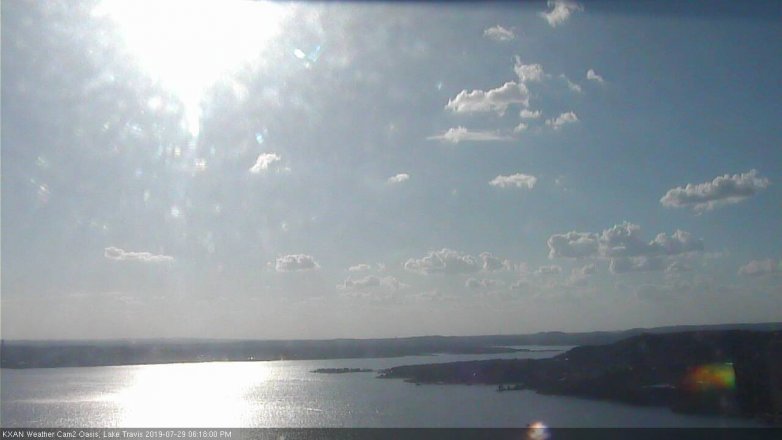 Lake Travis webcam, July 29, 2019 5:20 PM CT