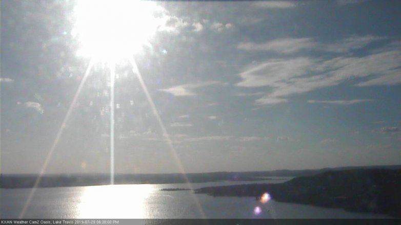 Lake Travis webcam, July 29, 2019 5:40 PM CT