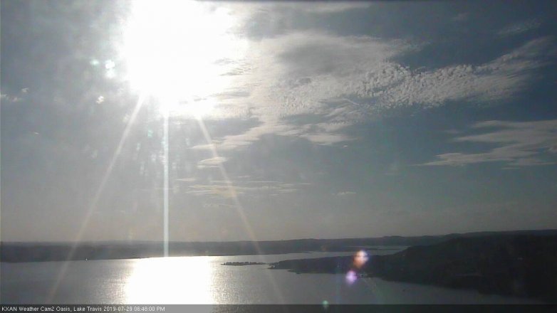 Lake Travis webcam, July 29, 2019 5:50 PM CT