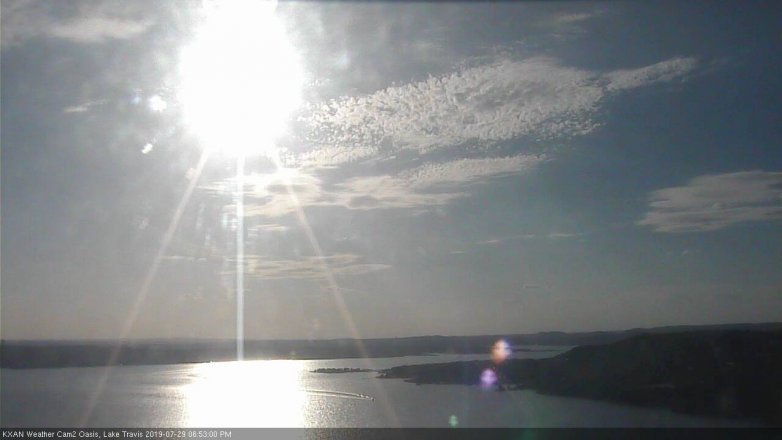 Lake Travis webcam, July 29, 2019 5:55 PM CT