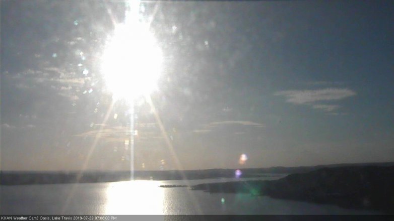 Lake Travis webcam, July 29, 2019 6:10 PM CT