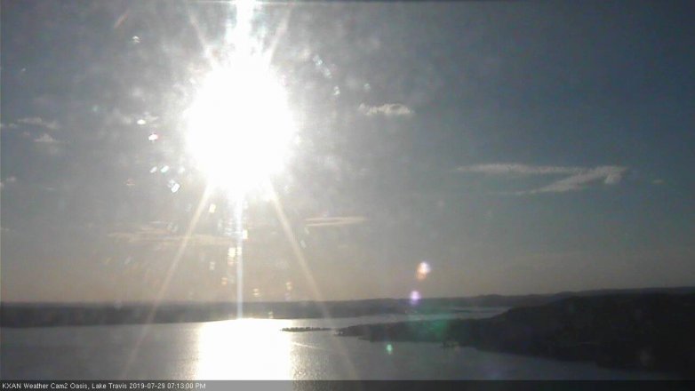 Lake Travis webcam, July 29, 2019 6:15 PM CT