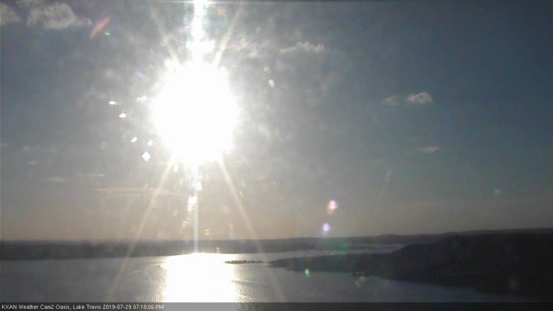 Lake Travis webcam, July 29, 2019 6:20 PM CT