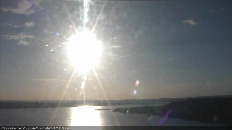 Lake Travis webcam, July 29, 2019 6:25 PM CT