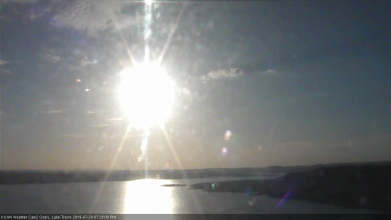 Lake Travis webcam, July 29, 2019 6:30 PM CT