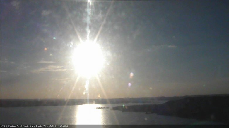 Lake Travis webcam, July 29, 2019 6:35 PM CT