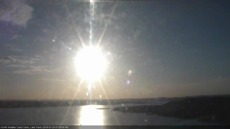 Lake Travis webcam, July 29, 2019 6:40 PM CT