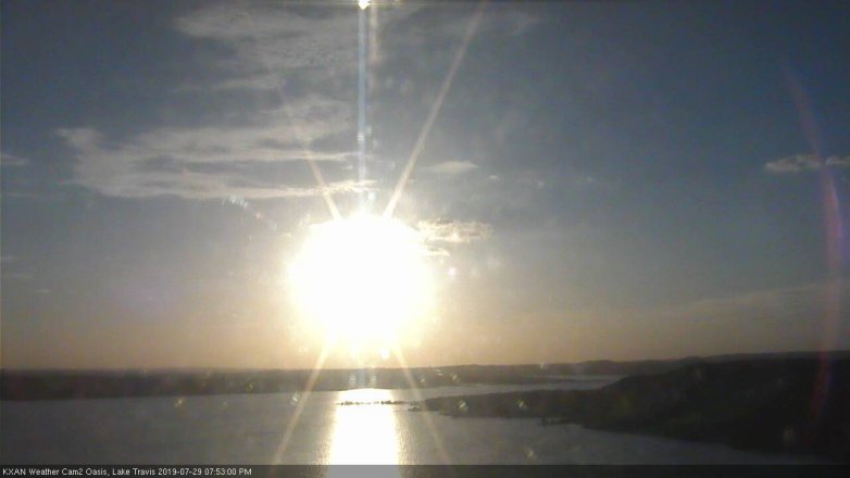 Lake Travis webcam, July 29, 2019 6:55 PM CT