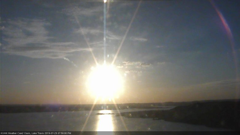 Lake Travis webcam, July 29, 2019 7:00 PM CT