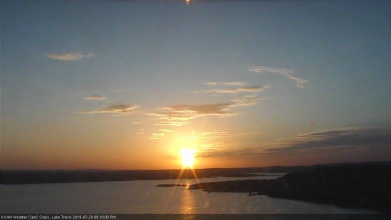 Lake Travis webcam, July 29, 2019 7:20 PM CT