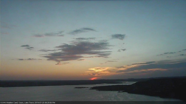 Lake Travis webcam, July 29, 2019 7:30 PM CT