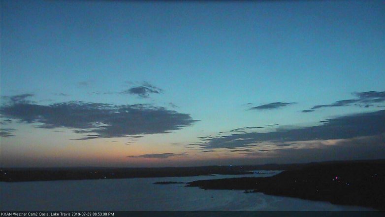 Lake Travis webcam, July 29, 2019 7:55 PM CT