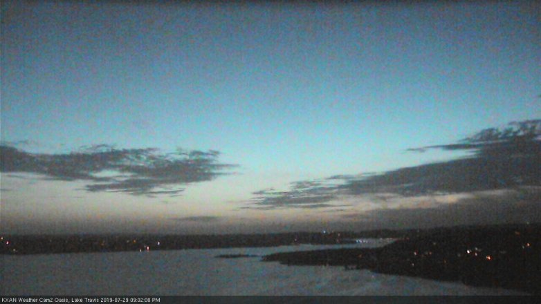 Lake Travis webcam, July 29, 2019 8:05 PM CT