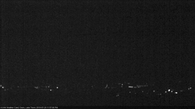 Lake Travis webcam, July 29, 2019 11:00 PM CT