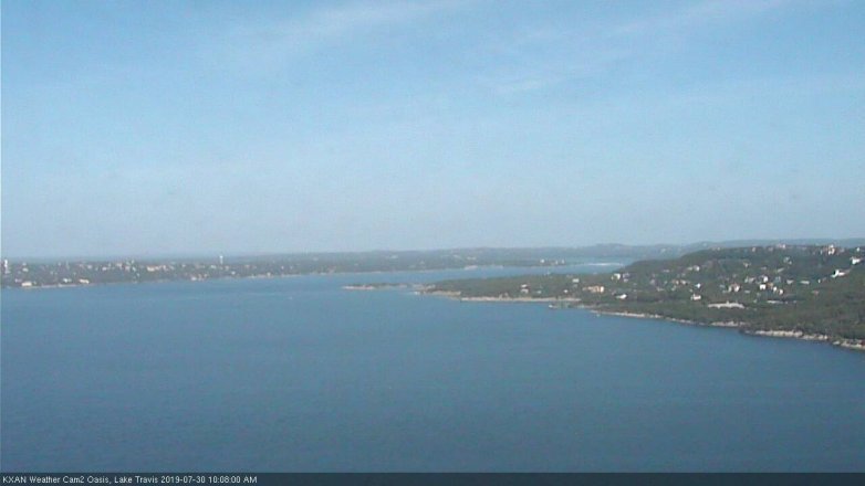 Lake Travis webcam, July 30, 2019 9:10 AM CT