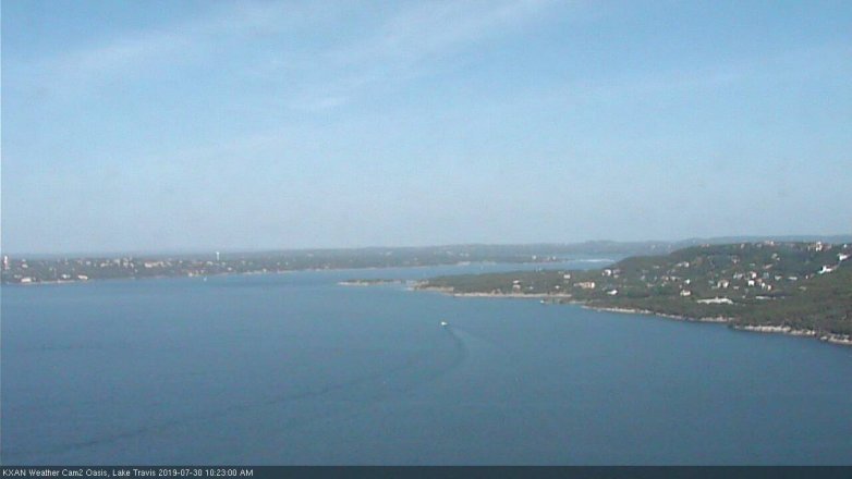 Lake Travis webcam, July 30, 2019 9:25 AM CT