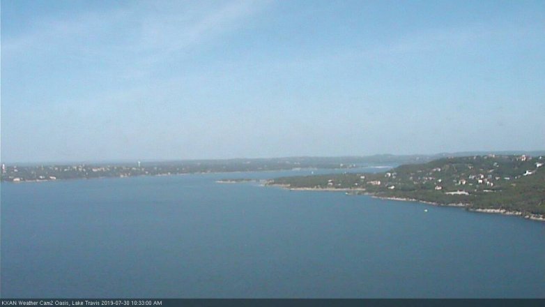 Lake Travis webcam, July 30, 2019 9:35 AM CT