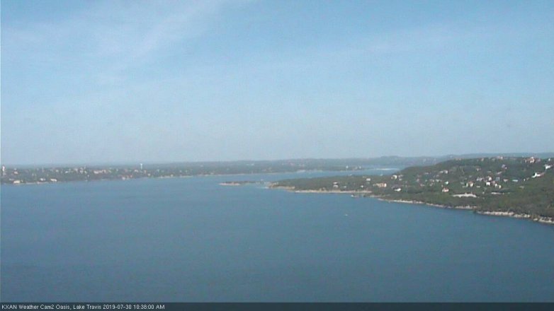 Lake Travis webcam, July 30, 2019 9:40 AM CT