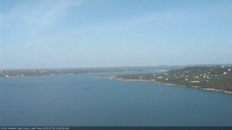 Lake Travis webcam, July 30, 2019 9:45 AM CT