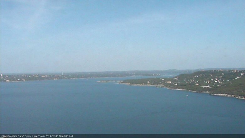 Lake Travis webcam, July 30, 2019 9:50 AM CT