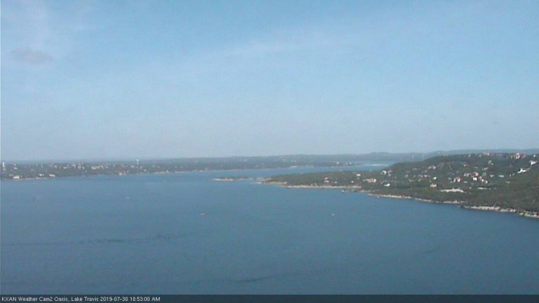 Lake Travis webcam, July 30, 2019 9:55 AM CT