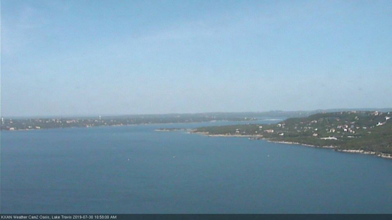 Lake Travis webcam, July 30, 2019 10:00 AM CT