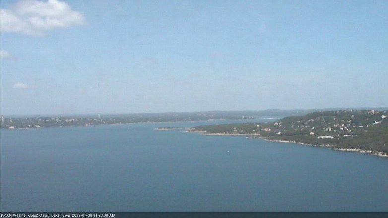 Lake Travis webcam, July 30, 2019 10:30 AM CT