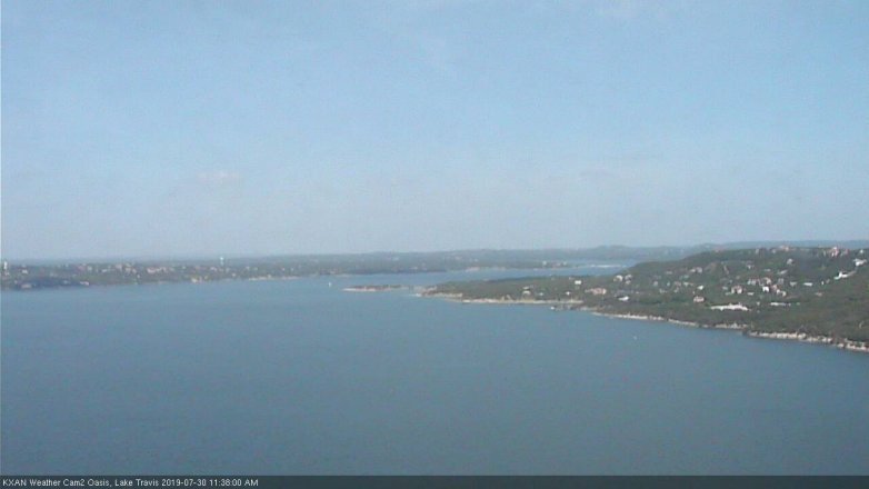 Lake Travis webcam, July 30, 2019 10:40 AM CT